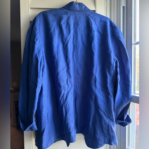 Madewell Womens Linen Office Double-Breasted Blazer
Color: bluestone Size XL new - Picture 5 of 11